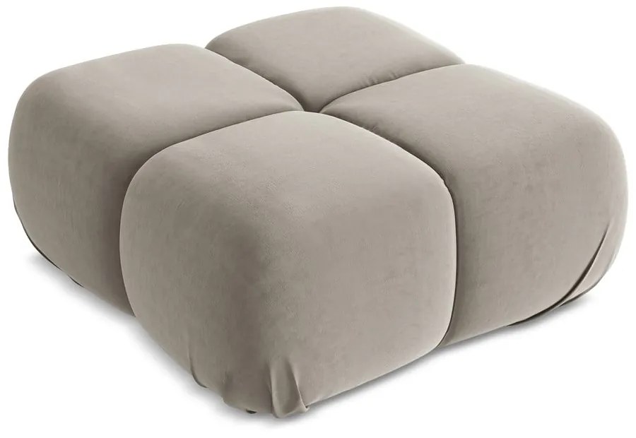 Бежова кадифена модулна табуретка Lokua – Makamii