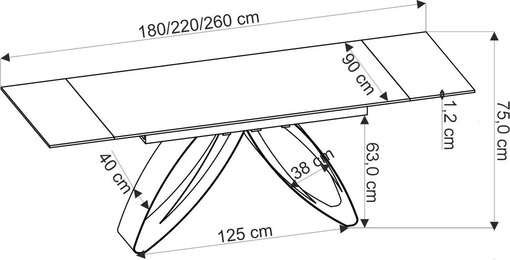 Разтегателна маса Hila-Mauro