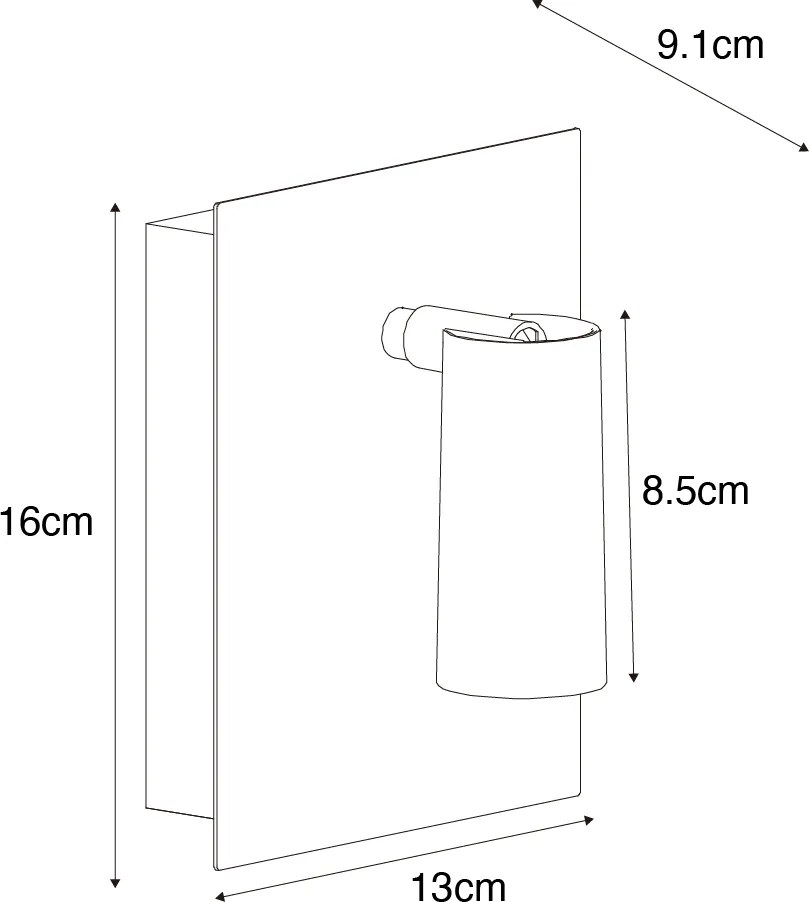 Модерна външна стенна лампа бяла с LED IP54 - Simon