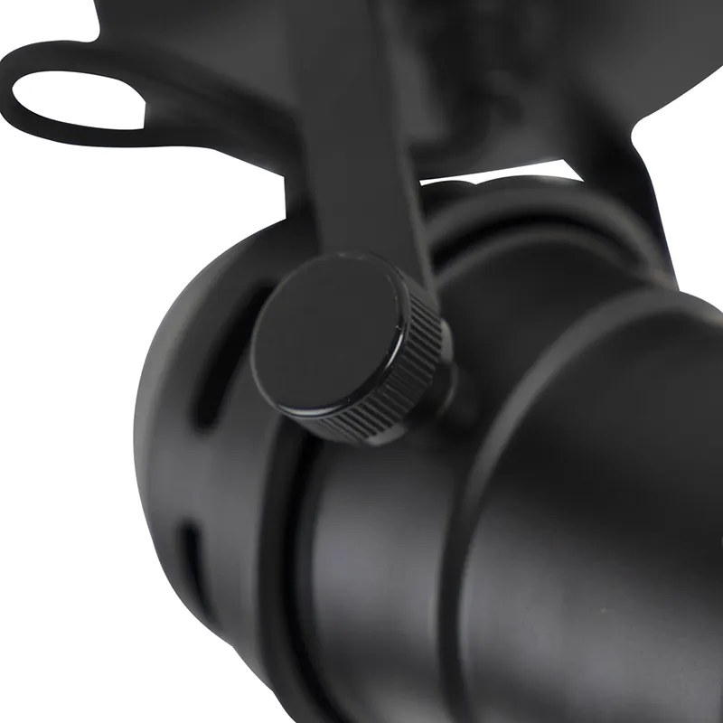 Индустриален прожектор черен въртящ се и наклоняващ се без абажур - Movie