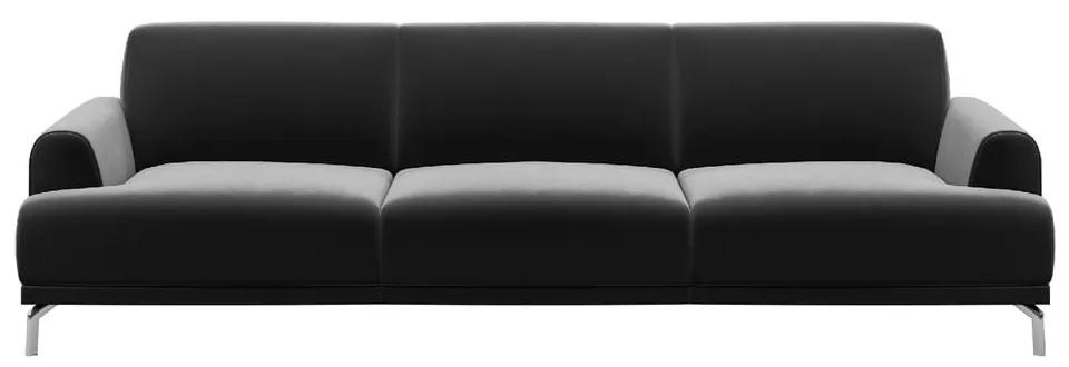 Тъмно сив кадифен диван Puzo, 240 cm Puzzo - MESONICA