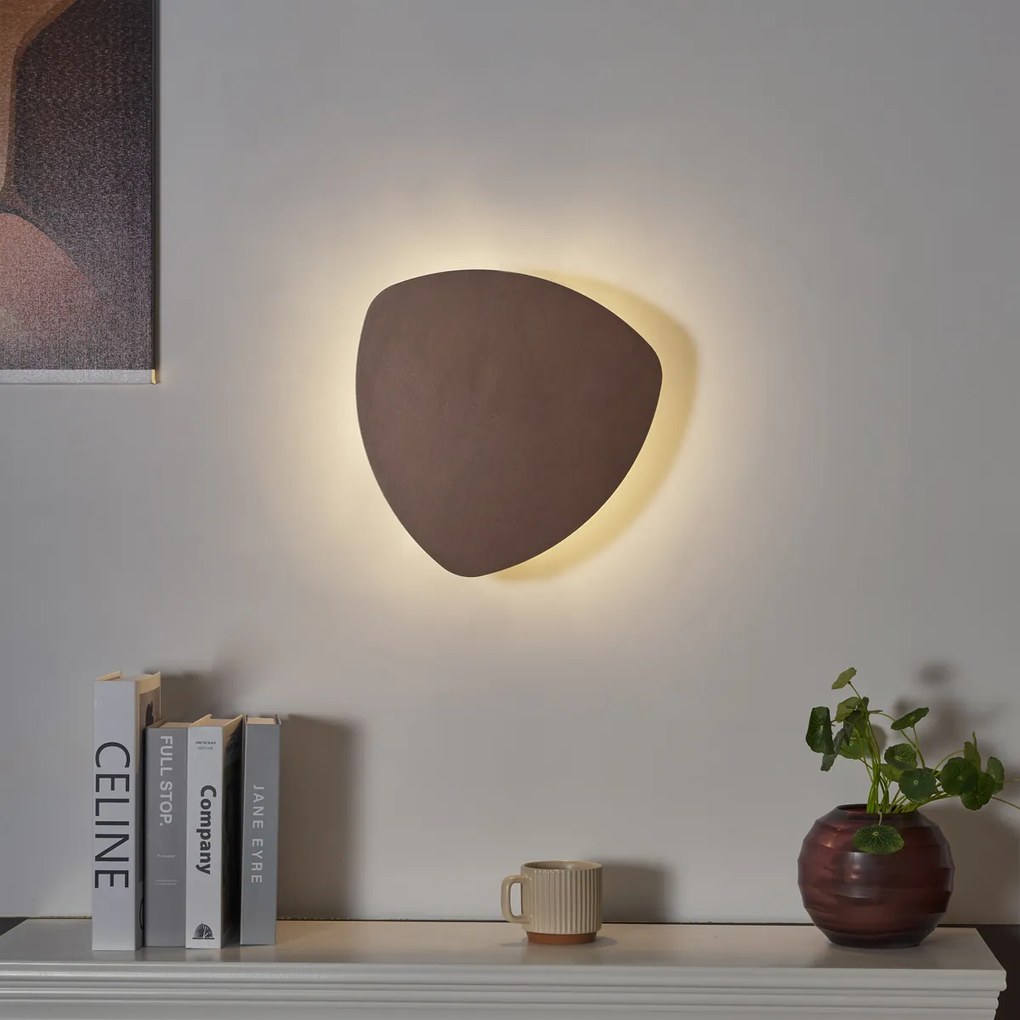 Дизайнерска стенна лампа бронзова органична 32 см 2 светлини - Pulley