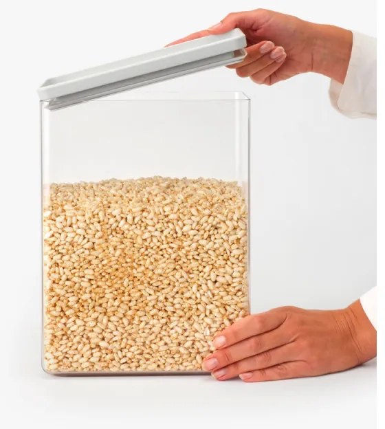 Кутия за съхранение Brabantia Tasty+ Stackable 1008878, 5.4 л, Силиконово уплътнение, Без BPA, Светлосив