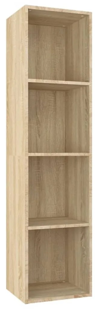 800147 vidaXL Библиотека/ТВ шкаф, дъб сонома, 36x30x143 см, инженерно дърво