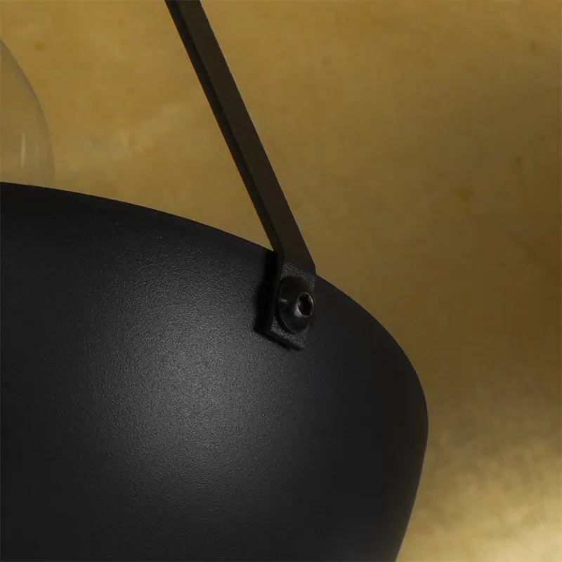 Подова лампа черна със злато 42 см регулируем триножник - Magnax