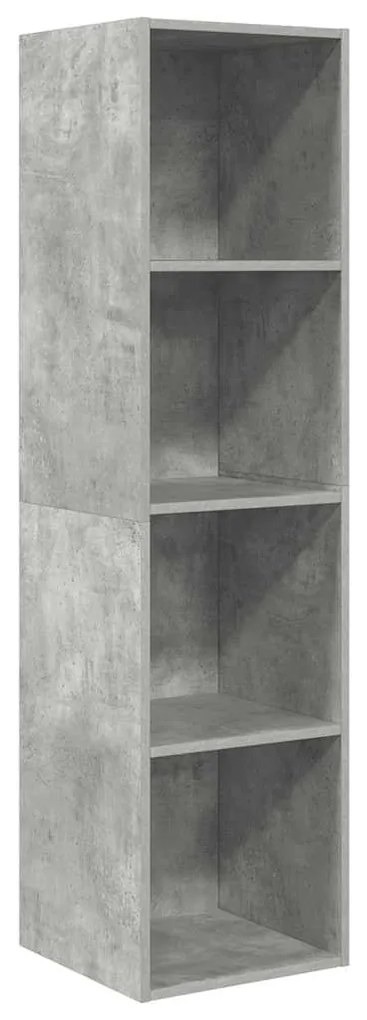 805493 vidaXL ТВ шкаф за стенен монтаж, бетонно сив, 37x37x142,5 см