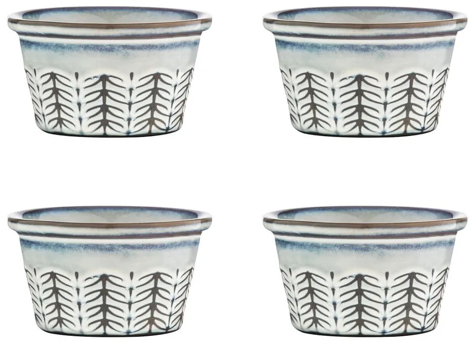 Светлосиви чаши в комплект от 4 части, изработени от керамика Lorson - Ladelle