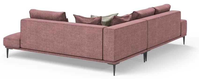 Розов ъглов разтегателен диван , десен ъгъл Liege - Interieurs 86