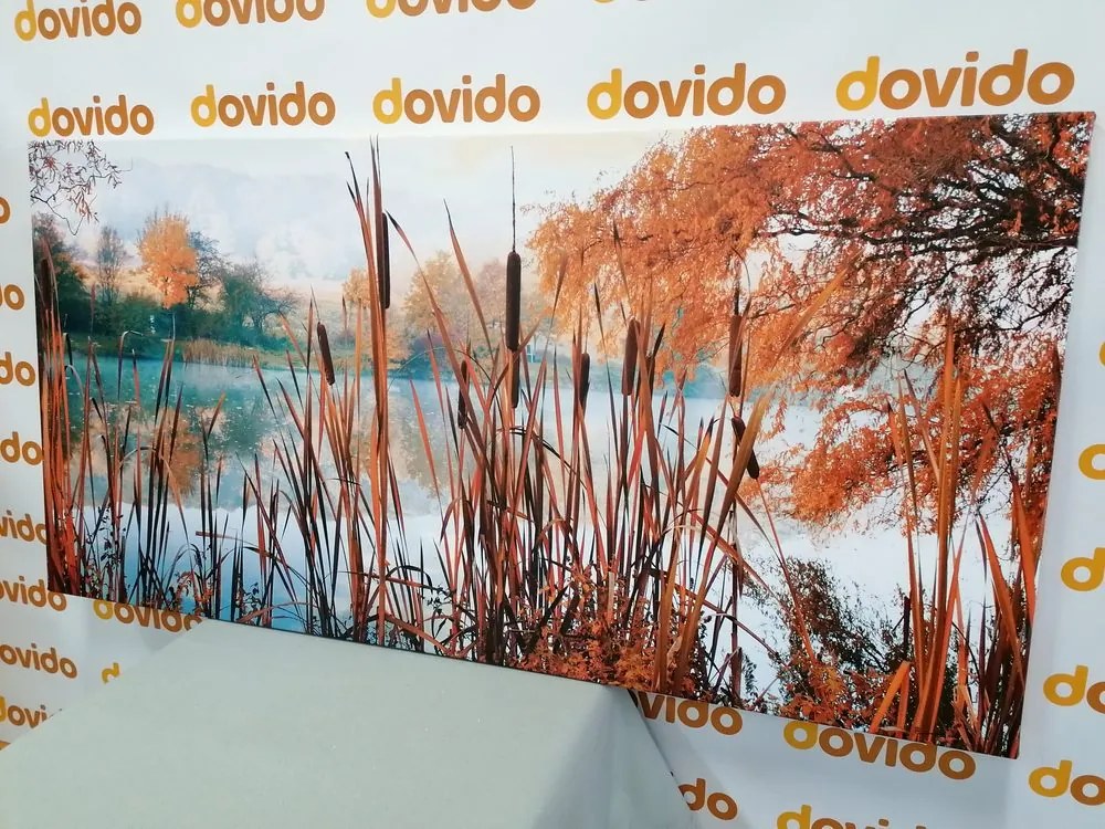 Картина на платно – Река в есенна природа