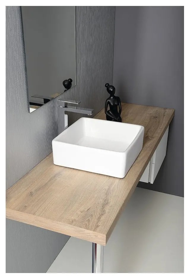 Бял керамичен умивалник , 38 x 38 cm Ubega - Sapho