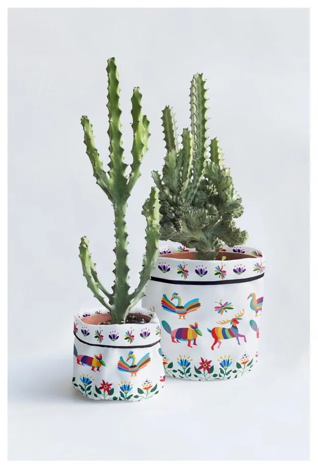 Комплект от 2 текстилни капака за саксии Animals Otomi - Madre Selva