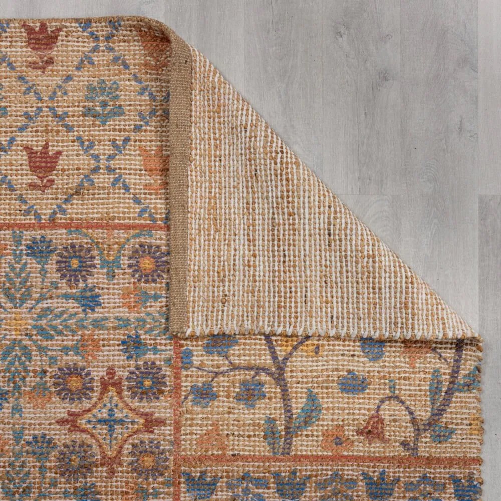 Ръчно изработен килим със смес от юта в естествен цвят 160x230 cm Taylor Patchwork – Flair Rugs