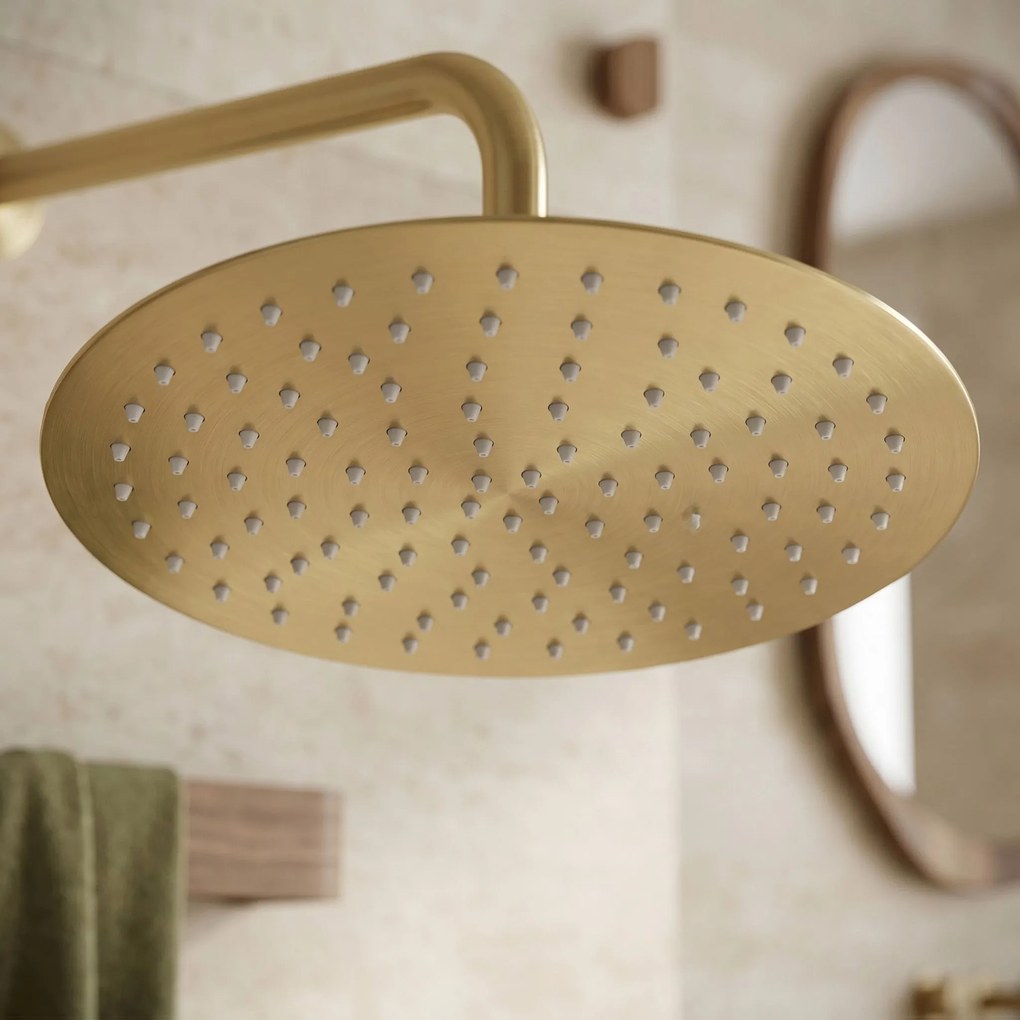 Кръгла душ глава REA JS-P014BG 30cm Brush Gold
