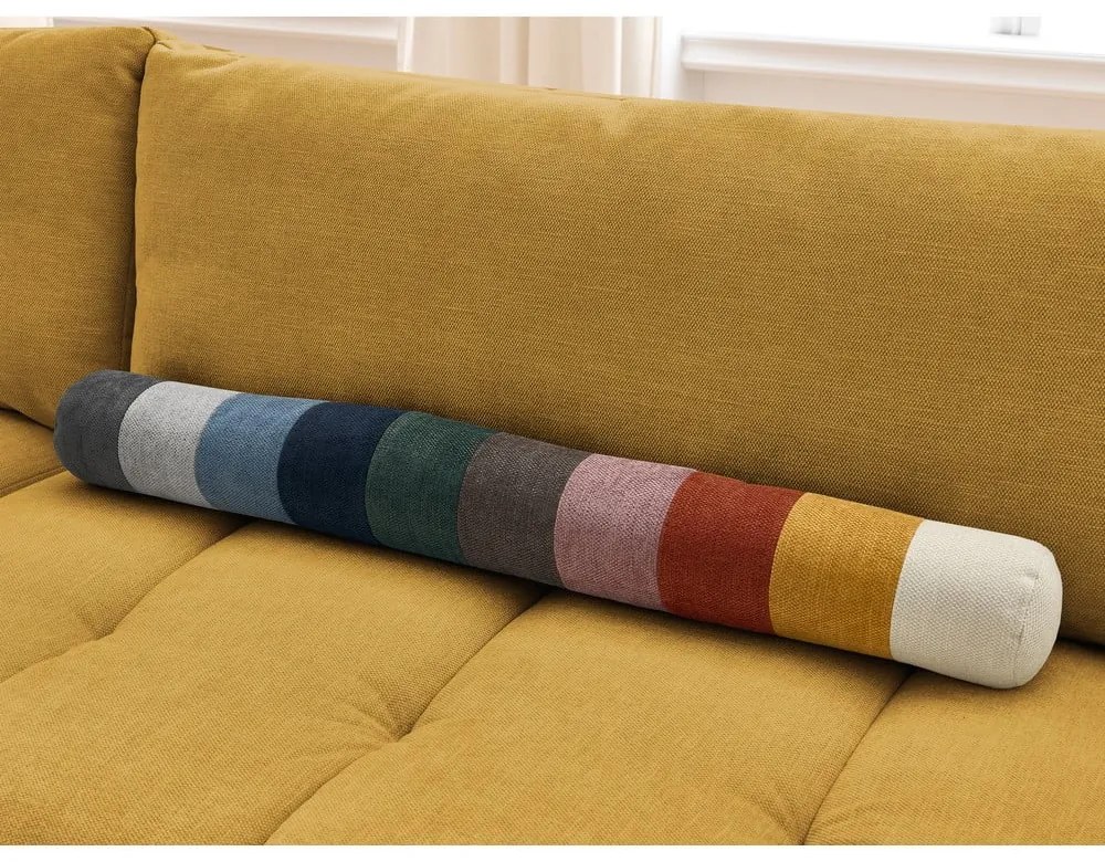 Сгъваем/с място за съхранение ъглов диван в цвят горчица (ляв ъгъл/L форма) Fuji – Bobochic Paris