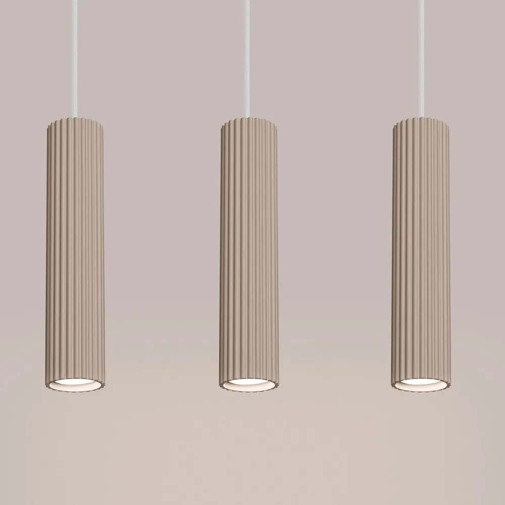 Кафяво-сиво метално висящо осветително тяло Gleam – Sollux