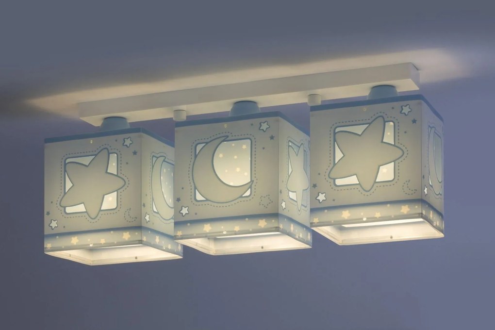 Полилей Ango Moon три светлини-син