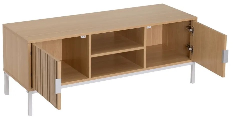 Маса за телевизор от декор от дъб в естествен цвят 120x45x40 cm Mid-Lines – Casa Selección