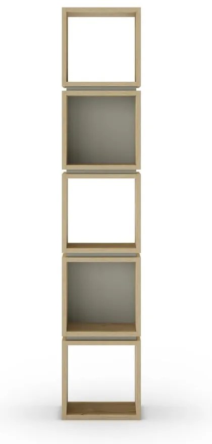 Зелено-естествена библиотека от декор от дъб 32x167 cm Lofty – Marckeric