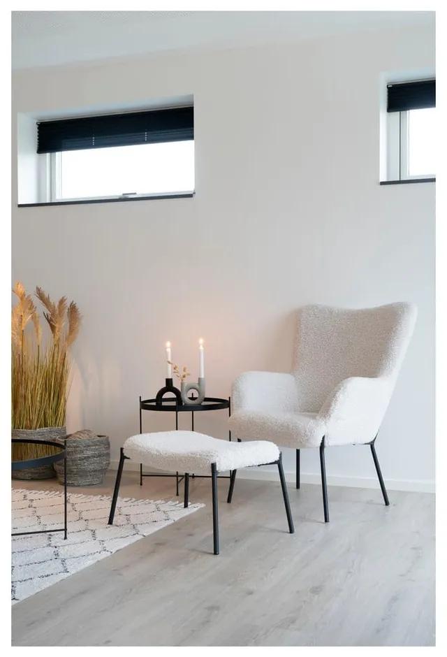 Бял фотьойл от изкуствена кожа Glasgow - House Nordic