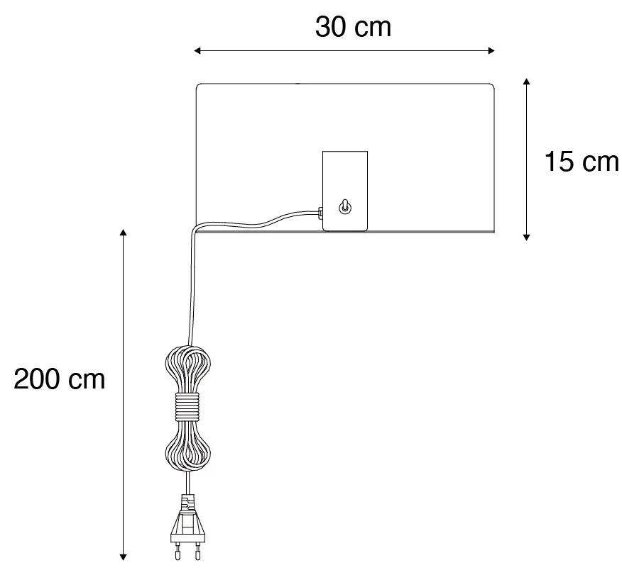 Модерна стенна лампа черна магнитна регулируема - Muro