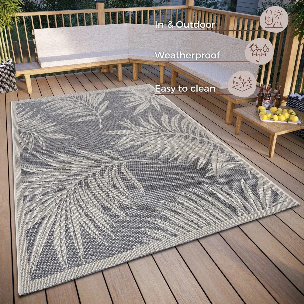 Сив външен килим 76x150 cm Clyde Paru – Hanse Home