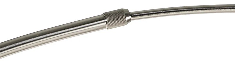 Подова лампа с арка от стомана с бяла мраморна основа с стоманен абажур - Arc XXL