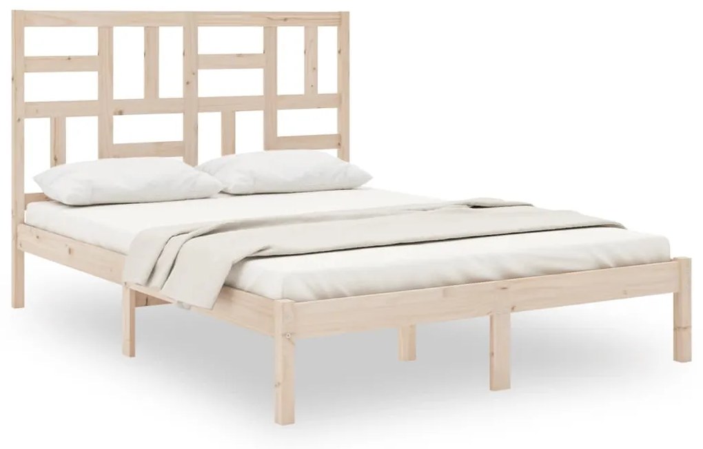 3105930 vidaXL Рамка за легло, дърво масив, 140x190 см