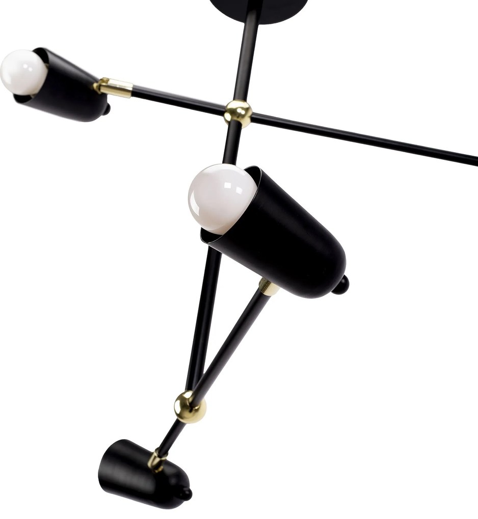 Лампа APP1708-4CP BLACK + GOLD