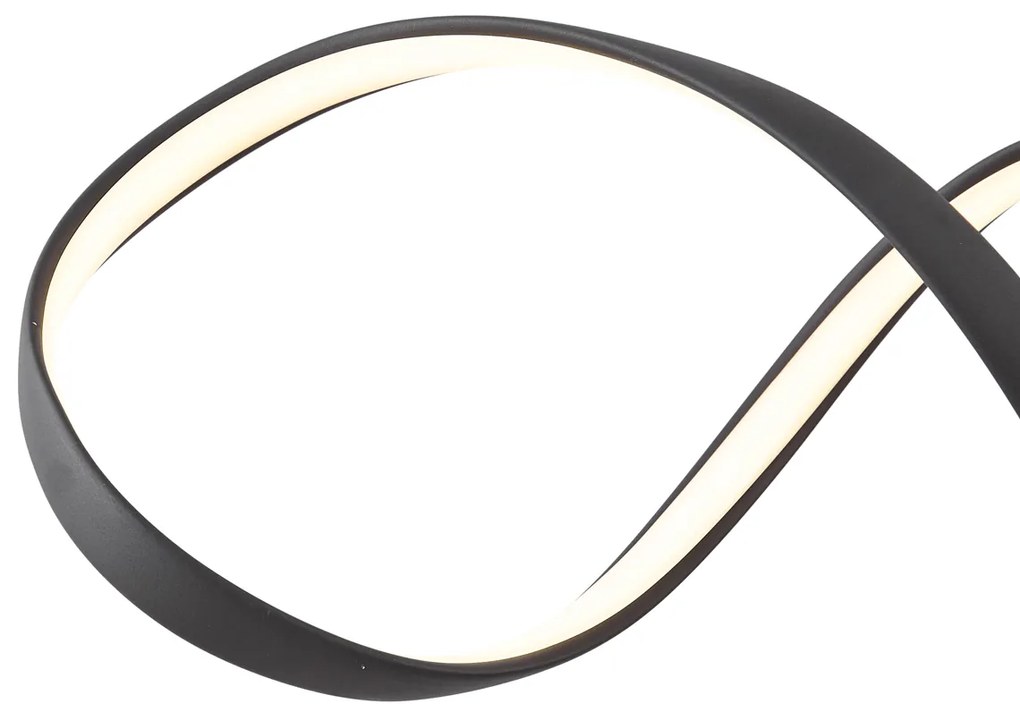 Дизайнерска висяща лампа черна 100 см вкл. LED 3-степенно димиране - Wokkel