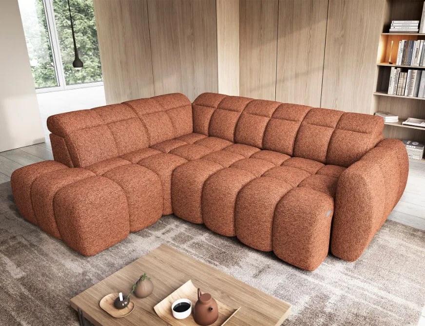 Ъглов диван Chicago-Оранжев-Ляв