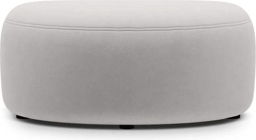 Светлосива кадифена табуретка Kate – Micadoni