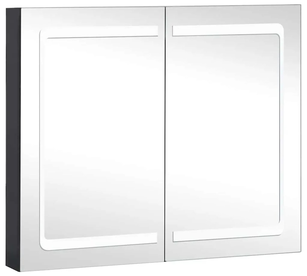 325545 vidaXL LED шкаф с огледало за баня, 80x12,2x68 см