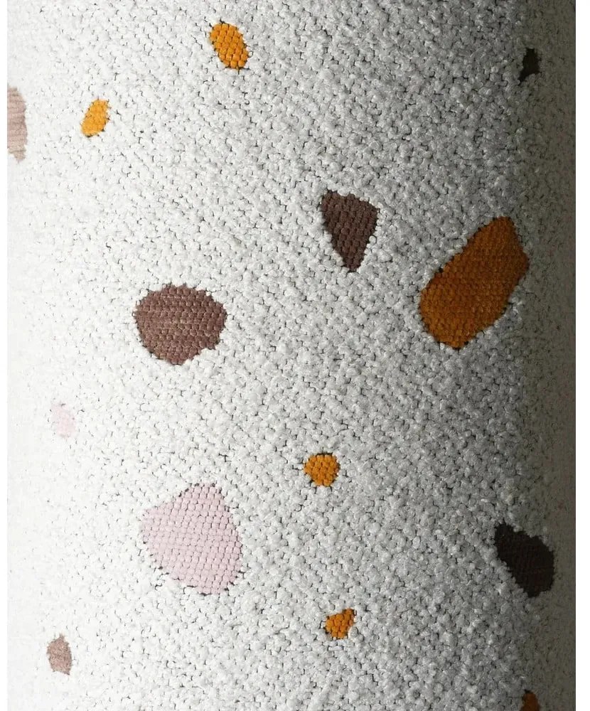 Бял детски пуф от букле и шенил Terrazzo Chair – Wigiwama