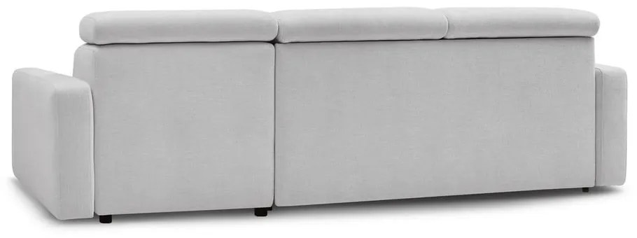 Светлосив разтегателен ъглов диван (променлив) Monaco – Bobochic Paris