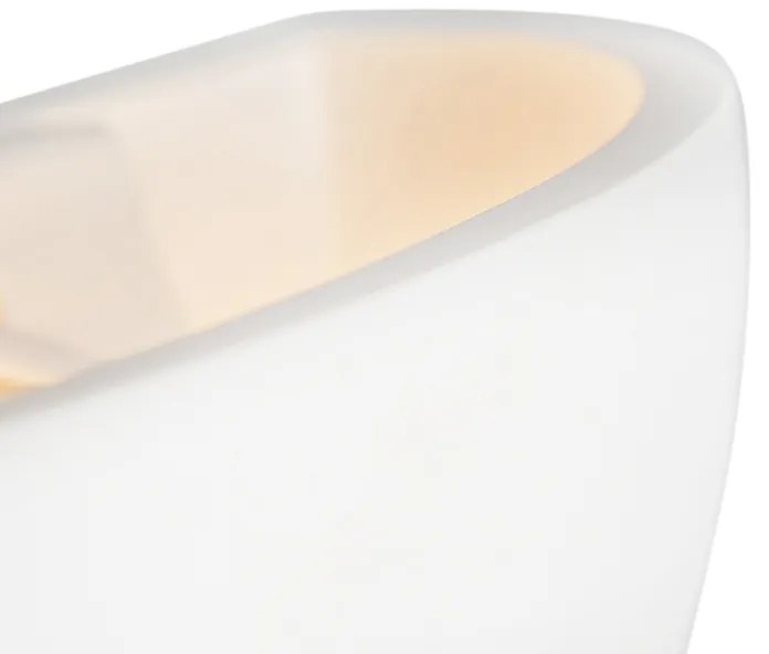 Модерна стенна лампа бяла мазилка полукръг - Britt