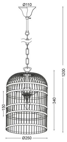 Покривна лампа Bennett-Diameter 25 cm.