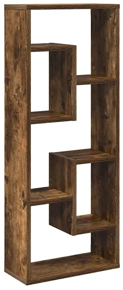 815846 vidaXL Стенен рафт, опушен дъб, 36x16x90 см, инженерно дърво