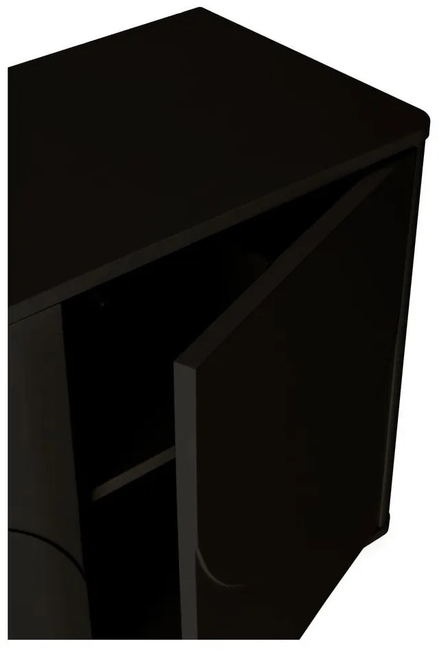 Черен скрин 180x75x40 cm Solei – MOME