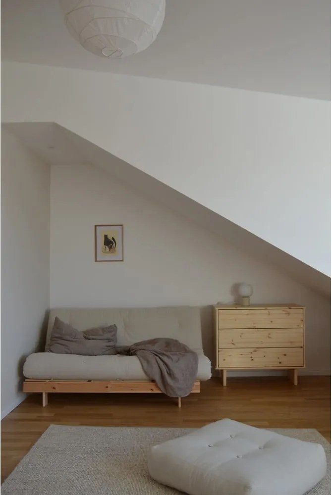 Сиво-бежов ленен разтегателен диван 160 cm Roots – Karup Design