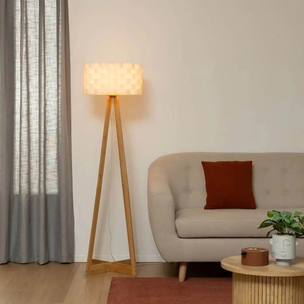 Лампион atmosphera Moki, Бамбук, Бял, 150 cm