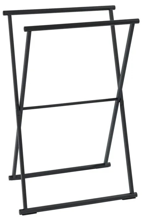 Черна сгъваема стойка за кърпи Lava - Wenko