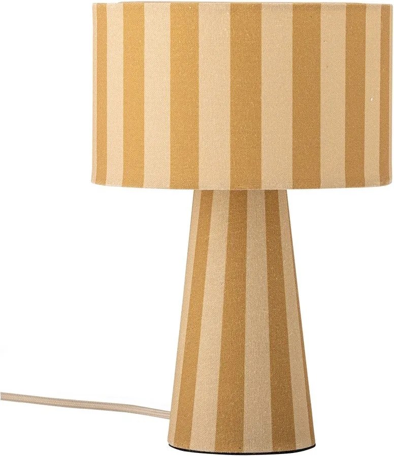 Жълта текстилна настолна лампа с текстилен абажур (височина 30 cm) Emmie – Bloomingville