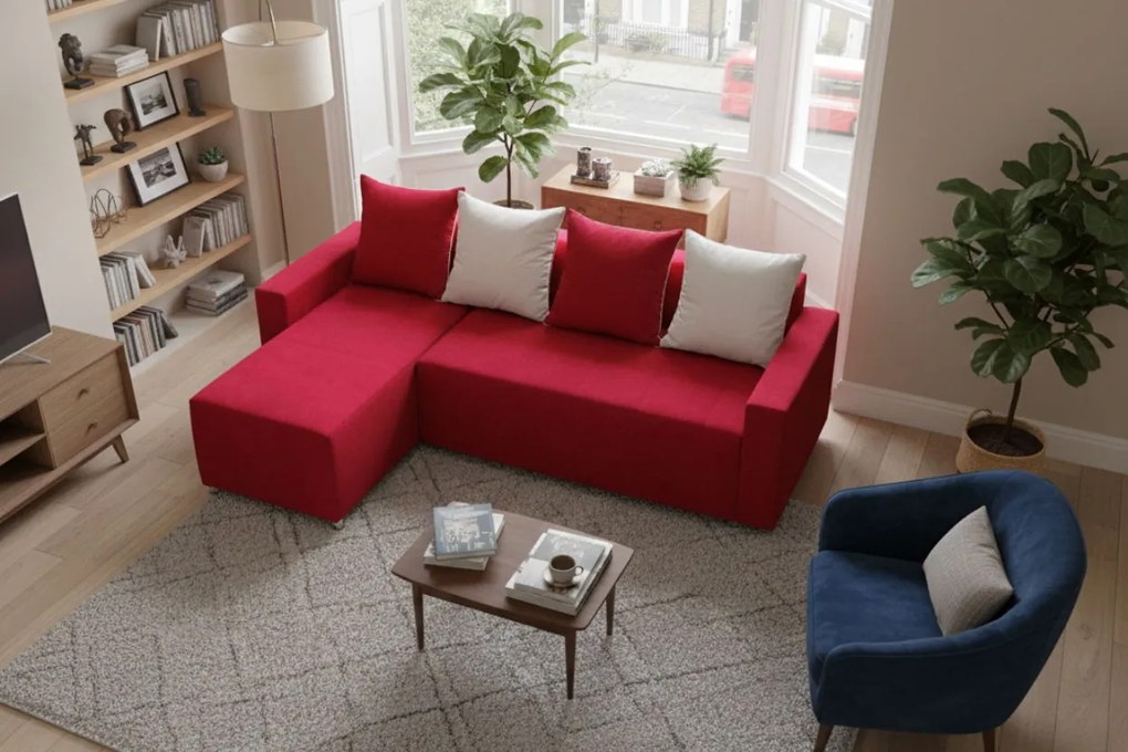 Ъгъл диван Odette-Red