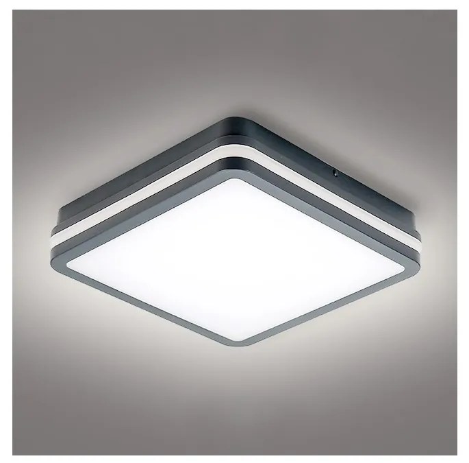 Brilagi - LED външно осветление с сензор BENE LED/24W/230V 26x26 cm IP54