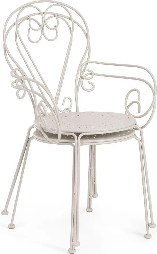 Бежов метален градински стол Etienne – Bizzotto