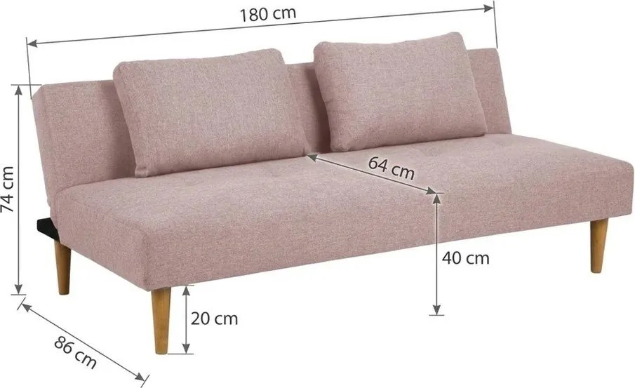Светлосив разтегателен диван Matylda - Bonami Essentials