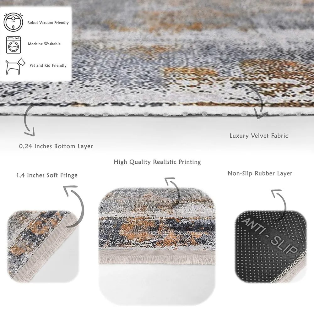 Сив килим 160x230 cm - Mila Home