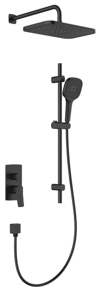 KFA Armatura 4529-301-81 - Душ комплект с вграден смесител MALAGA, черен