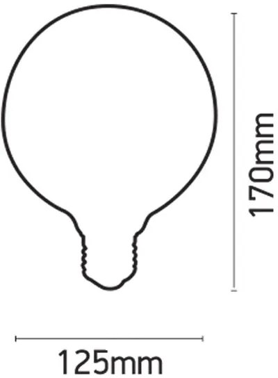 Лампа LED Filament InLight E27 G125 10W 2200K Amber