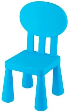 Детско столче с овална облегалка - синьо